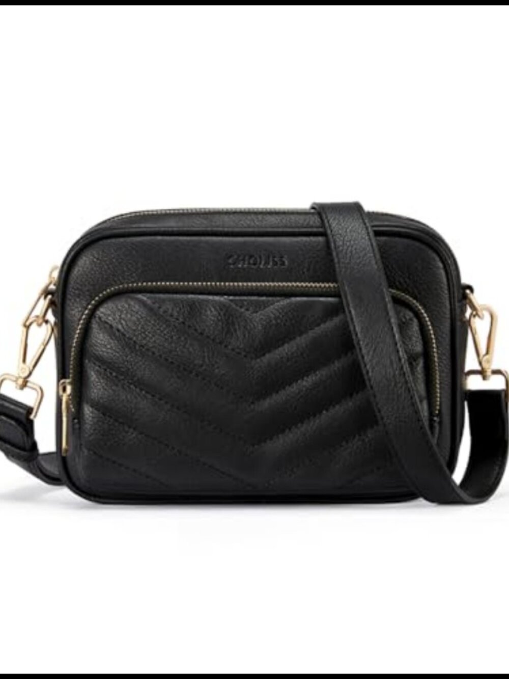 Quilted RFID Vegan Leather Crossbody Bag Small Shoulder Purse Built In Wallet